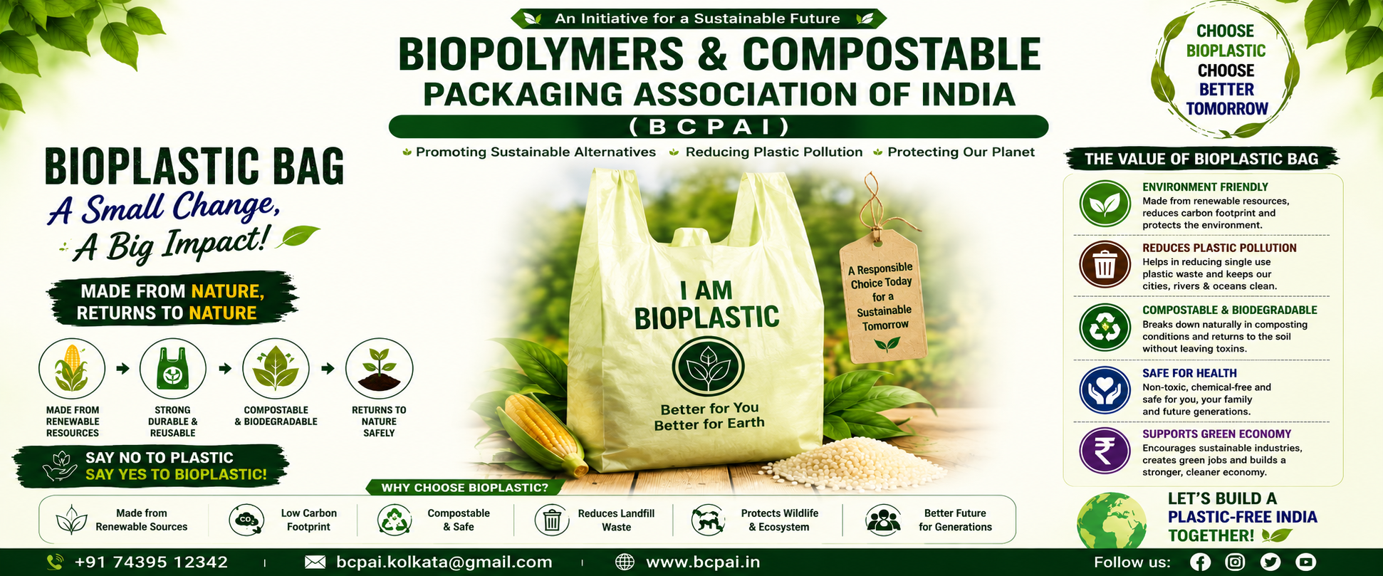 BIOPOLYMERS & COMPOSTABLE PACKAGING ASSOCIATION OF INDIA Banner